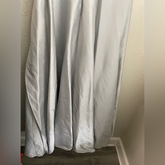 Gorgeous Aidan Mattox Prom Wedding Evening Gown Blue Gray Sequins Beads Size 4 - Picture 6 of 16